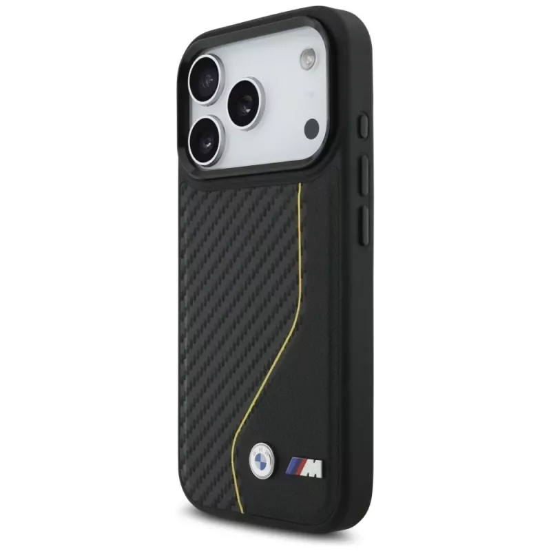 BMW M Carbon Line & Logo MagSafe puzdro pre iPhone 17 Pro žltá