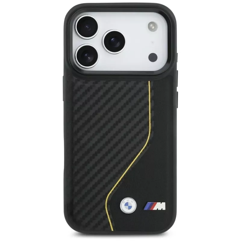 BMW M Carbon Line & Logo MagSafe puzdro pre iPhone 17 Pro žltá