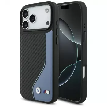 BMW M Carbon Logo MagSafe puzdro pre iPhone 17 Pro Max modrá