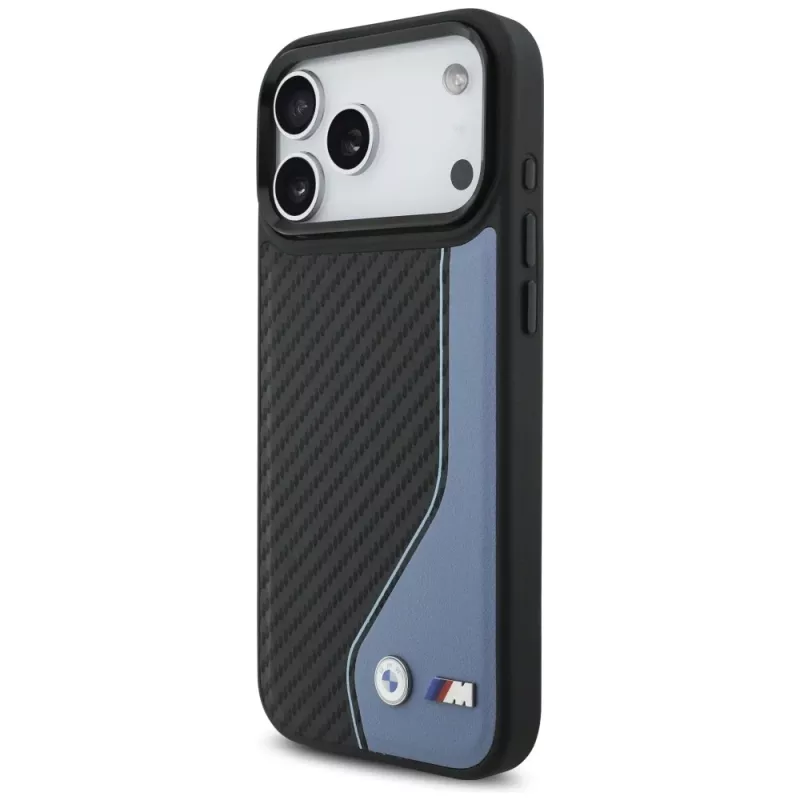BMW M Carbon Logo MagSafe puzdro pre iPhone 17 Pro Max modrá