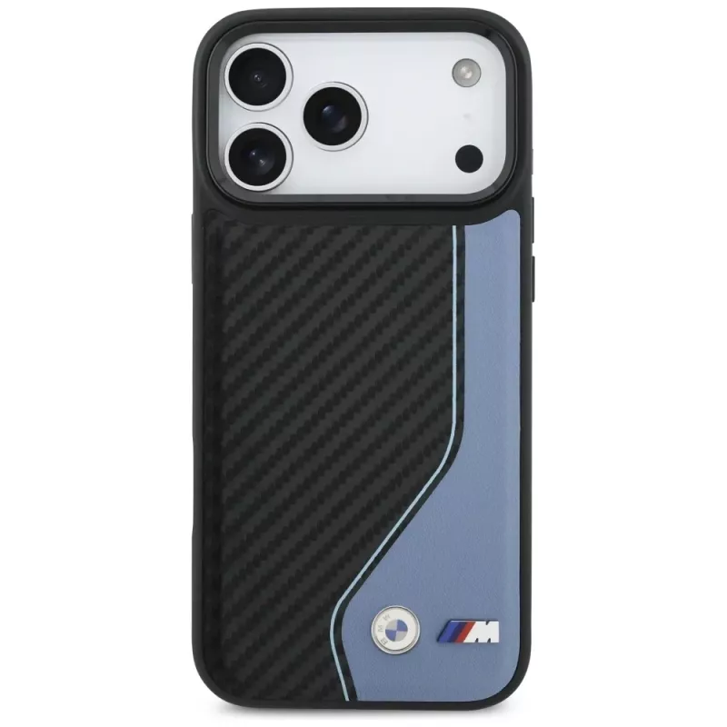 BMW M Carbon Logo MagSafe puzdro pre iPhone 17 Pro Max modrá