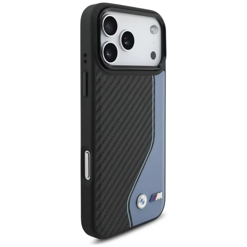 BMW M Carbon Logo MagSafe puzdro pre iPhone 17 Pro Max modrá