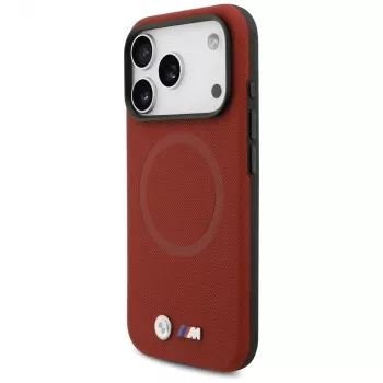 BMW M Series Metal Logo MagSafe zadné puzdro pre Apple iPhone 17 Pro, červené