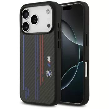 BMW M Kevlar Lines & Logo MagSafe puzdro pre iPhone 17 Pro, čierne