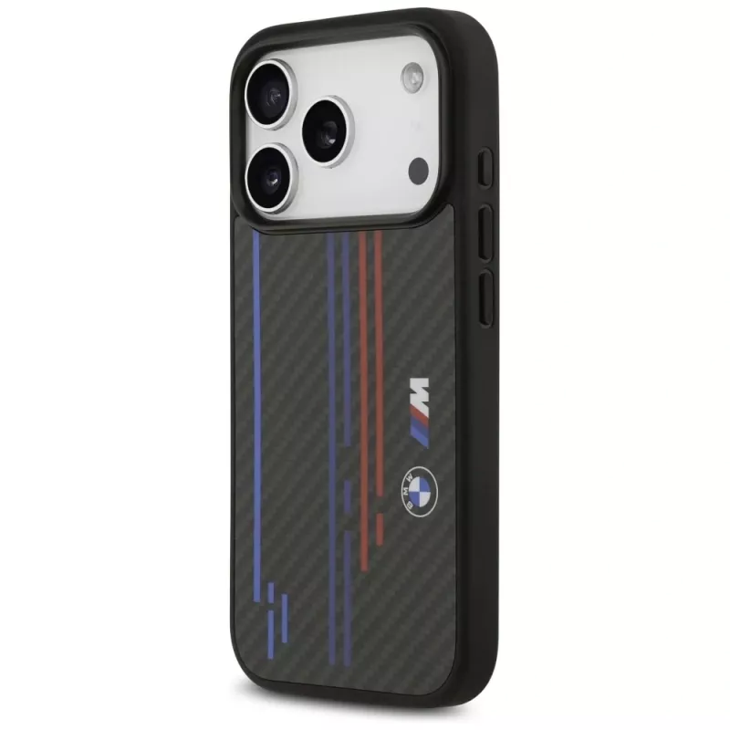 BMW M Kevlar Lines & Logo MagSafe puzdro pre iPhone 17 Pro, čierne