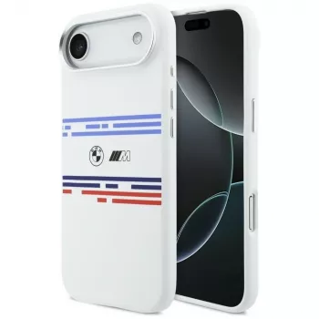 BMW M Silicon Horizontal Line MagSafe puzdro pre iPhone Air, biele