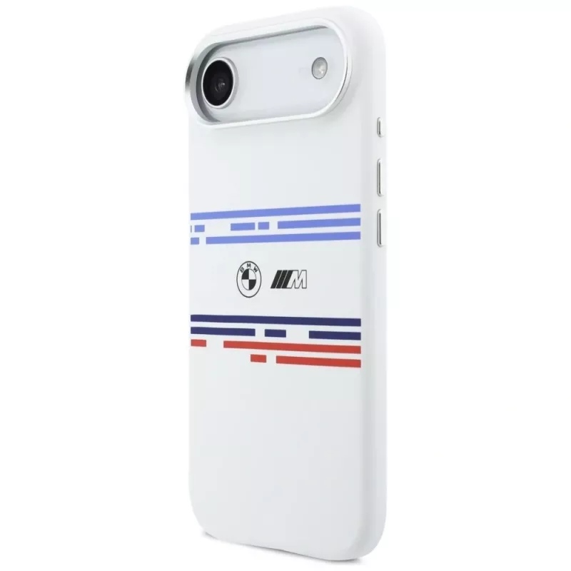 BMW M Silicon Horizontal Line MagSafe puzdro pre iPhone Air, biele