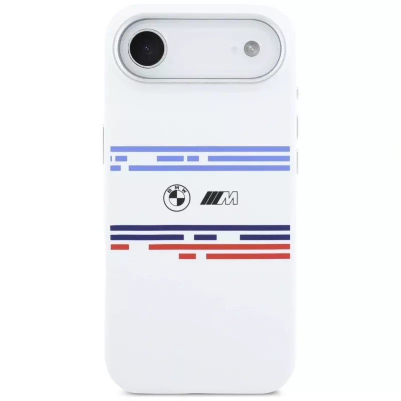 BMW M Silicon Horizontal Line MagSafe puzdro pre iPhone Air, biele