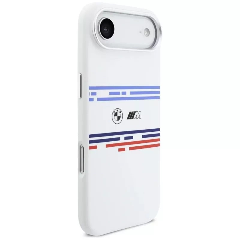 BMW M Silicon Horizontal Line MagSafe puzdro pre iPhone Air, biele