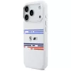 BMW M Silicon Horizontal Line MagSafe puzdro pre iPhone 17 Pro, biele