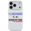 BMW M Silicon Horizontal Line MagSafe puzdro pre iPhone 17 Pro, biele