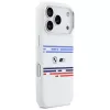 BMW M Silicon Horizontal Line MagSafe puzdro pre iPhone 17 Pro, biele