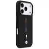 BMW M Silicon Tricolor Line MagSafe puzdro pre iPhone 17 Pro, čierne