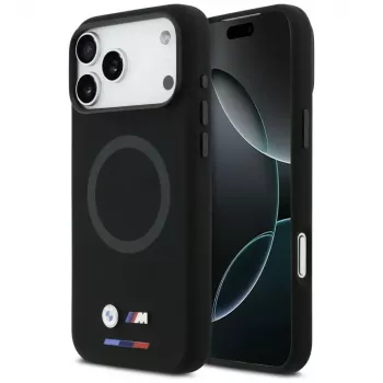 BMW M Silicon Logo MagSafe puzdro pre iPhone 17 Pro Max, čierne