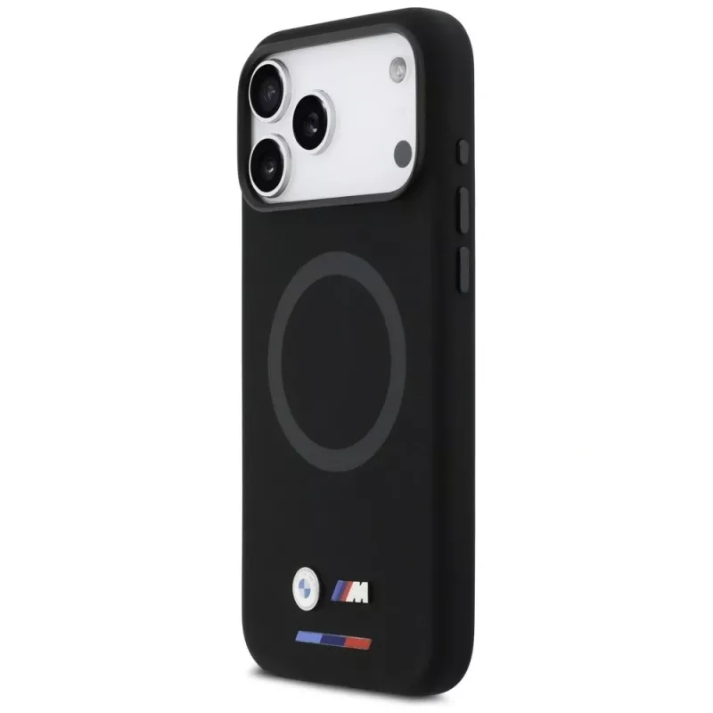 BMW M Silicon Logo MagSafe puzdro pre iPhone 17 Pro Max, čierne