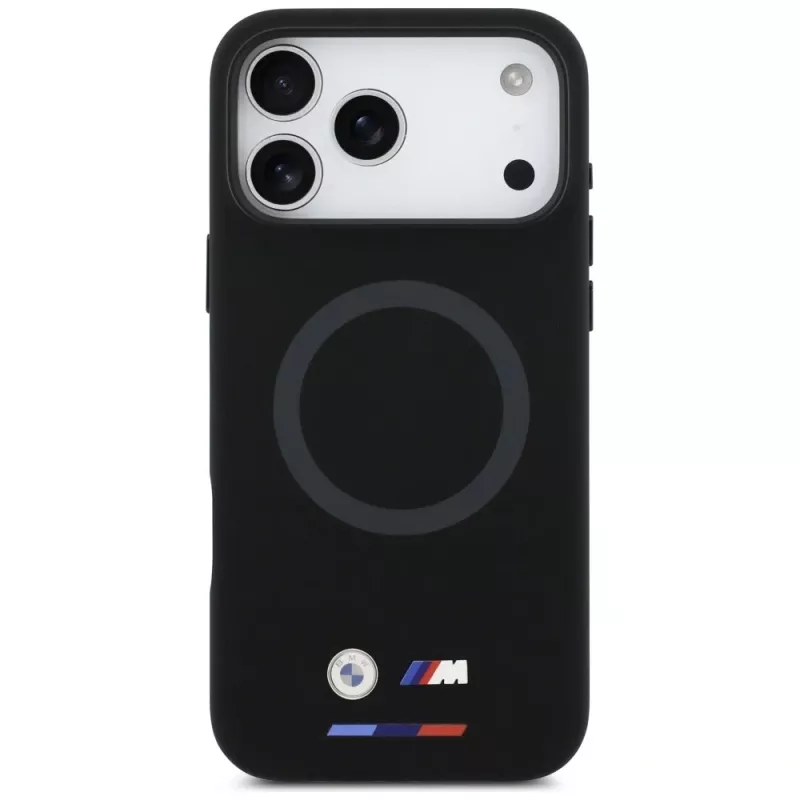 BMW M Silicon Logo MagSafe puzdro pre iPhone 17 Pro Max, čierne