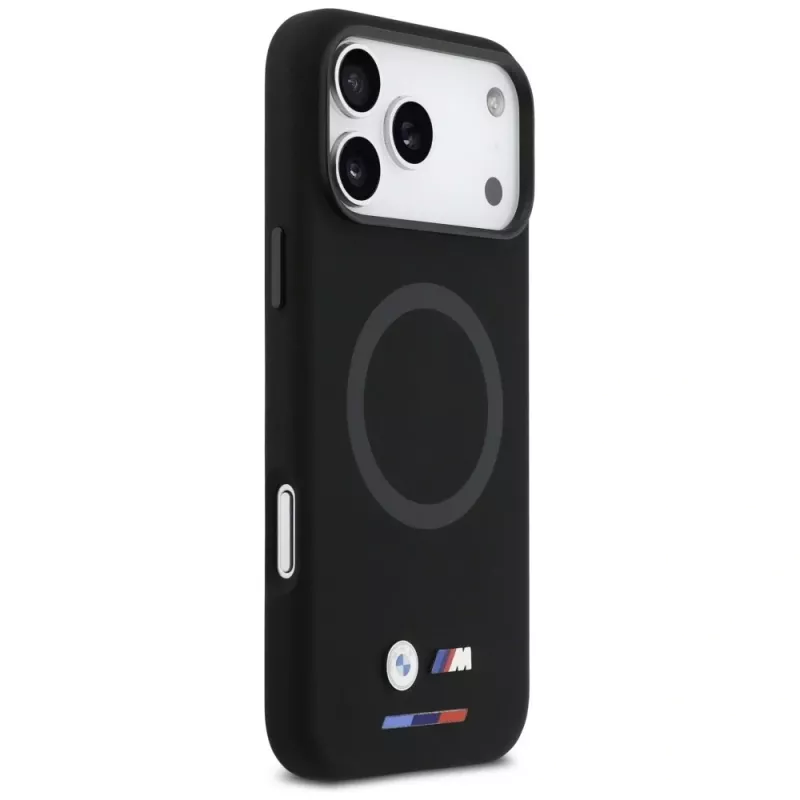 BMW M Silicon Logo MagSafe puzdro pre iPhone 17 Pro Max, čierne