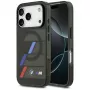 BMW M IML Metal Buttons Tricolor Lines puzdro MagSafe pre iPhone 17 Pro čierne