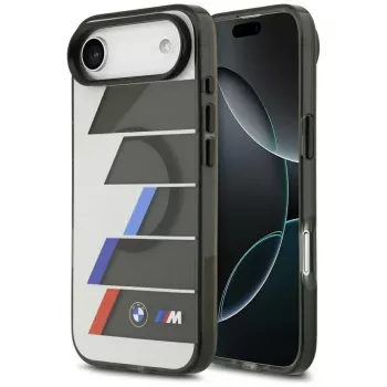 BMW M IML Metal Buttons Tricolor Lines MagSafe puzdro pre iPhone Air, antracitové