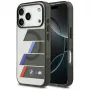 BMW M IML Metal Buttons TricolorLines MagSafe puzdro pre iPhone 17 Pro Max, antracitové