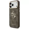 Guess 4G Big Classic Logo BigStrap Metal Buttons puzdro pre iPhone 17 Pro Max, hnedé