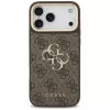 Guess 4G Big Classic Logo BigStrap Metal Buttons puzdro pre iPhone 17 Pro Max, hnedé