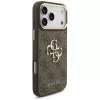 Guess 4G Big Classic Logo BigStrap Metal Buttons puzdro pre iPhone 17 Pro Max, hnedé