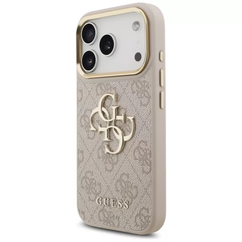 Guess 4G Big Classic Logo Big Strap Metal Buttons puzdro pre Apple iPhone 17 Pro, ružové