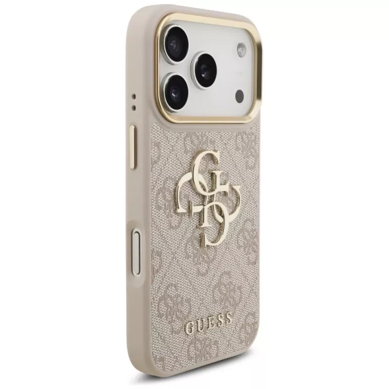 Guess 4G Big Classic Logo Big Strap Metal Buttons puzdro pre Apple iPhone 17 Pro, ružové