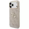 Guess 4G Big Classic Logo Big Strap Metal Buttons ochranné puzdro pre iPhone 17 Pro Max, ružové