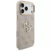 Guess 4G Big Classic Logo Big Strap Metal Buttons ochranné puzdro pre iPhone 17 Pro Max, ružové