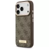 Guess 4G Logo Plate MagSafe puzdro pre Apple iPhone 17 Pro, hnedé