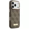 Guess 4G Logo Plate MagSafe puzdro pre Apple iPhone 17 Pro, hnedé