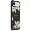 Guess Grained Flowers Classic Logo MagSafe puzdro pre Apple iPhone Air - čierne