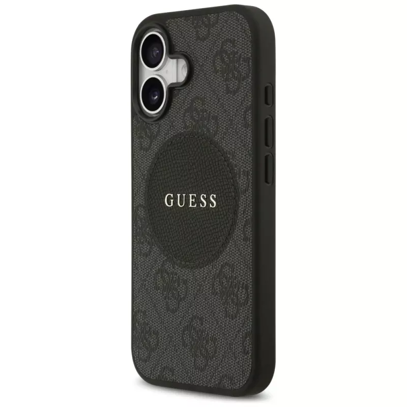Guess 4G Circle Classic Logo MagSafe puzdro pre iPhone 17 (čierne)