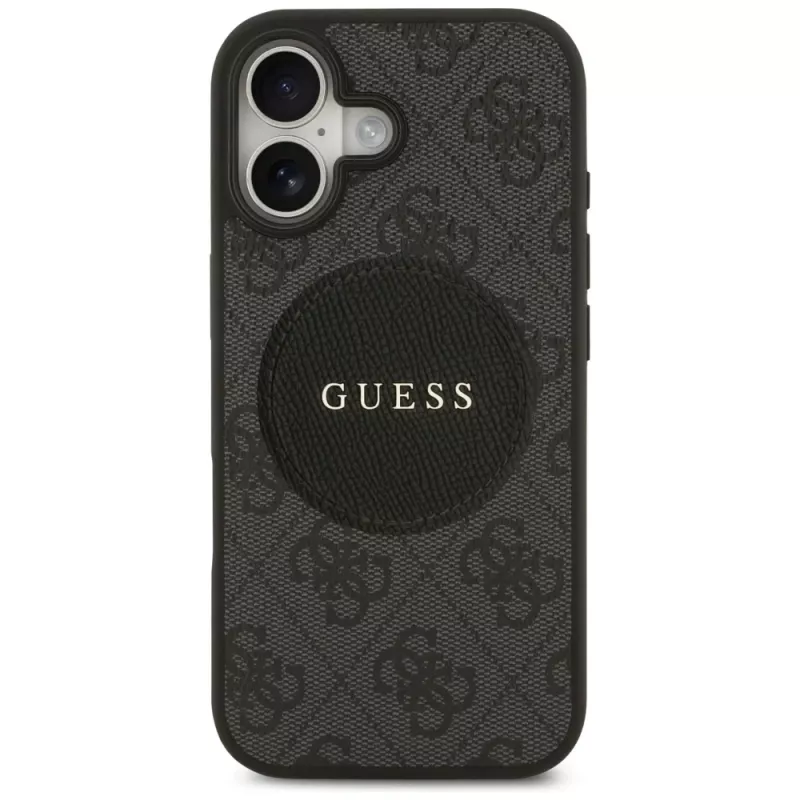 Guess 4G Circle Classic Logo MagSafe puzdro pre iPhone 17 (čierne)