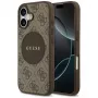 Guess 4G Circle Classic Logo MagSafe zadné puzdro pre Apple iPhone 17 - hnedé