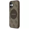 Guess 4G Circle Classic Logo MagSafe zadné puzdro pre Apple iPhone 17 - hnedé