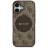 Guess 4G Circle Classic Logo MagSafe zadné puzdro pre Apple iPhone 17 - hnedé