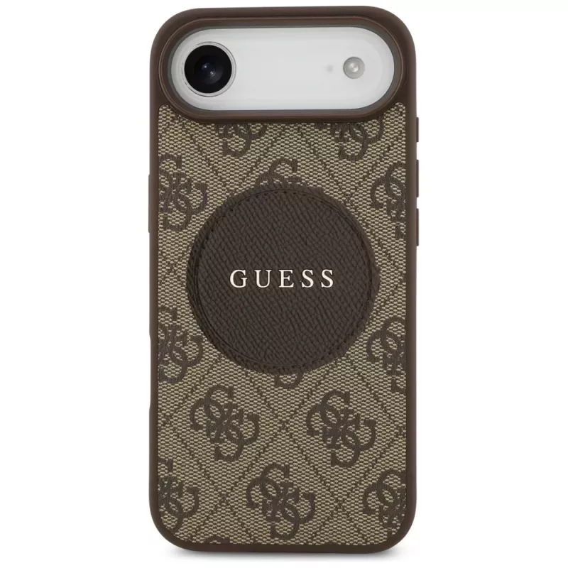 Guess 4G Circle Classic Logo MagSafe puzdro pre iPhone Air, hnedé