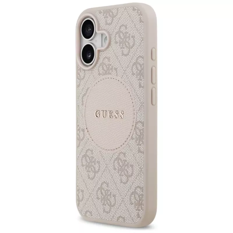 Guess 4G Circle Classic Logo MagSafe puzdro pre iPhone 17 - ružové