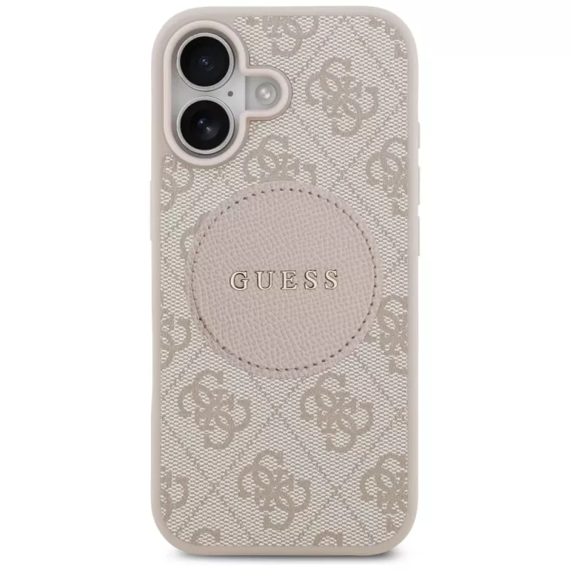 Guess 4G Circle Classic Logo MagSafe puzdro pre iPhone 17 - ružové