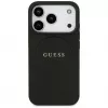 Guess Grained Ring MagSafe puzdro pre iPhone 17 Pro (čierne)