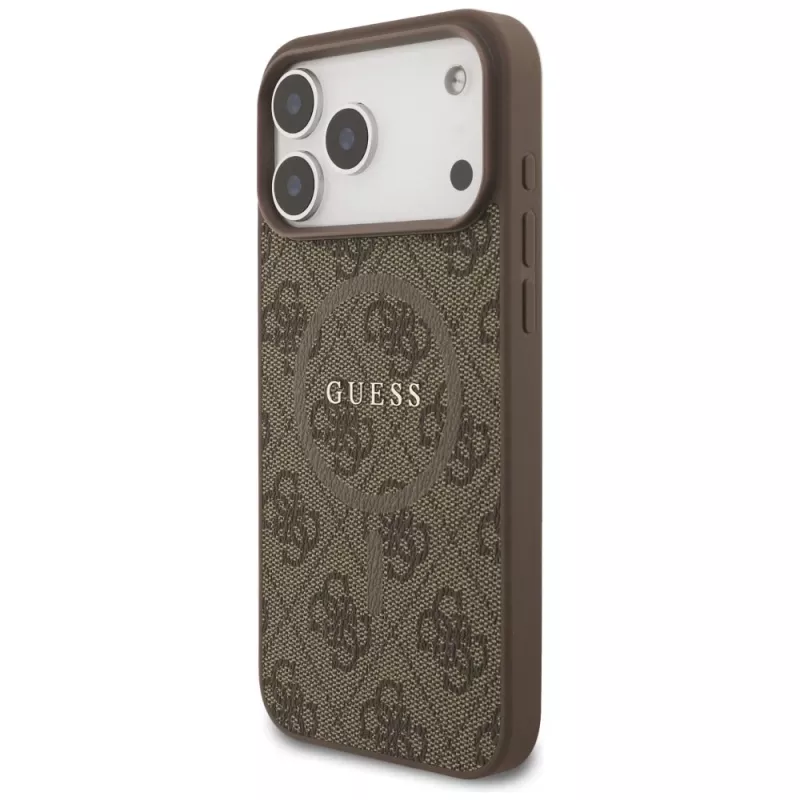 Guess puzdro 4G Ring Classic Logo MagSafe pre iPhone 17 Pro Max hnedá