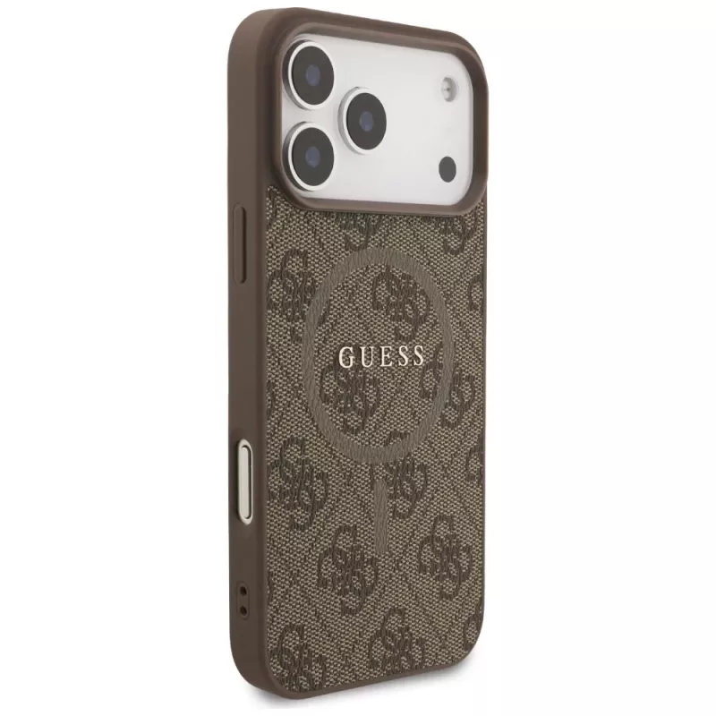 Guess puzdro 4G Ring Classic Logo MagSafe pre iPhone 17 Pro Max hnedá