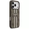 Guess puzdro 4G Printed Stripes MagSafe pre Apple iPhone 17 Pro hnedá