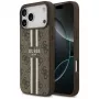 Guess puzdro 4G Printed Stripes MagSafe pre iPhone 17 Pro Max hnedá