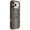 Guess puzdro 4G Printed Stripes MagSafe pre iPhone 17 Pro Max hnedá