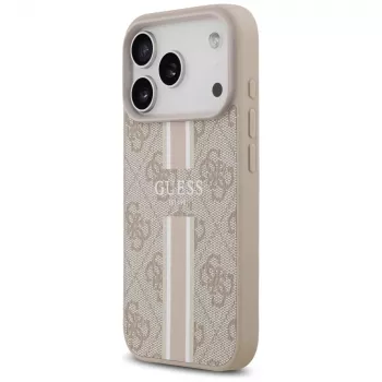 Guess puzdro 4G Printed Stripes MagSafe pre iPhone 17 Pro ružová