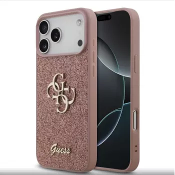 Guess puzdro Fixed Glitter Big 4G pre iPhone 17 Pro Max ružová